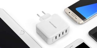 Caricatore RavPower con 4 USB e spina verticale italiana: ultime ore a 12,79 euro