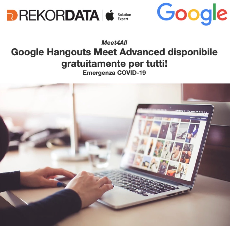 Da Rekordata corsi gratuiti su Google Hangouts per l’emergenza coronavirus