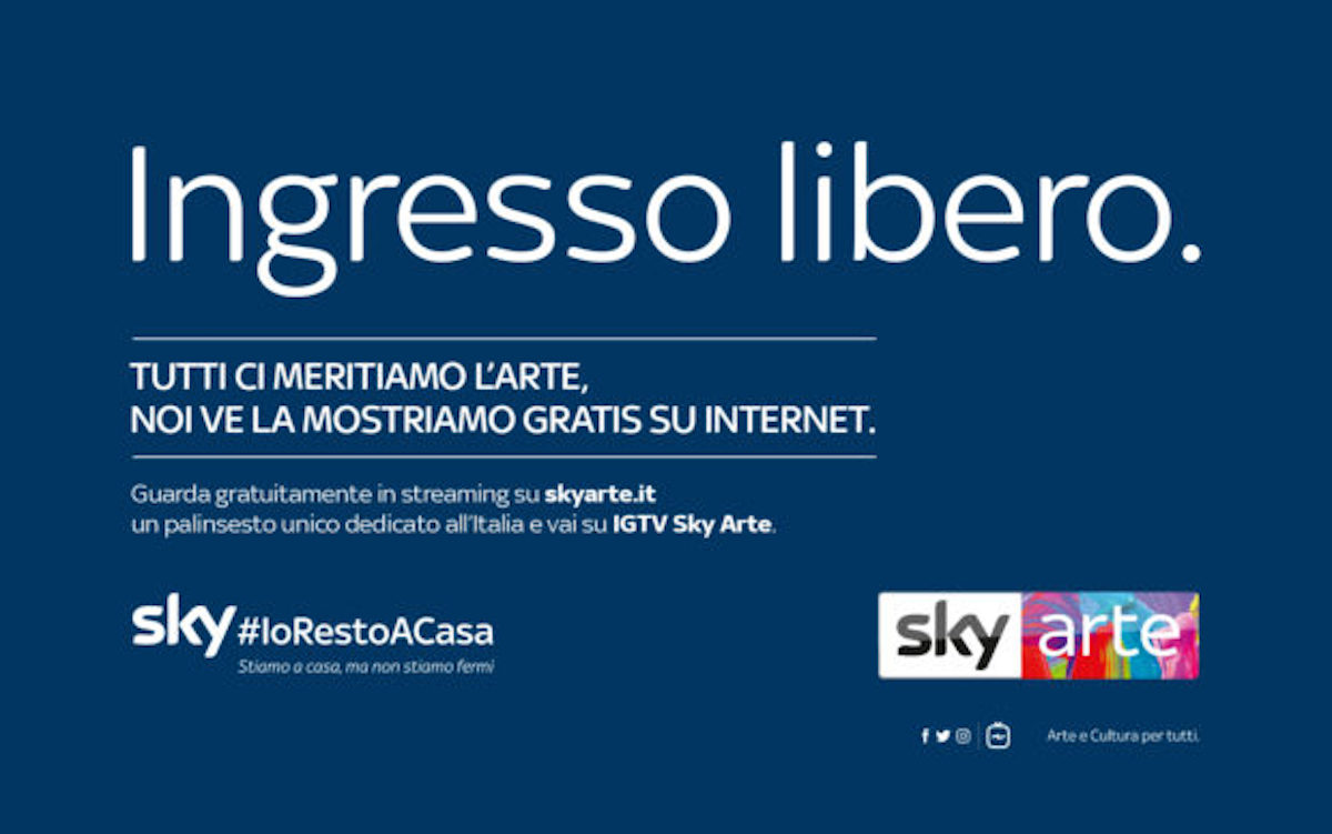 L’arte gratis online con Sky Arte, da oggi in streaming 24 ore su 24