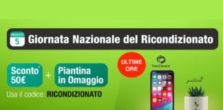 Sconto -50€ e doppio regalo, per voi e per l’ambiente. Su TrenDevice terminano oggi le offerte dedicate alla Giornata Nazionale del Ricondizionato