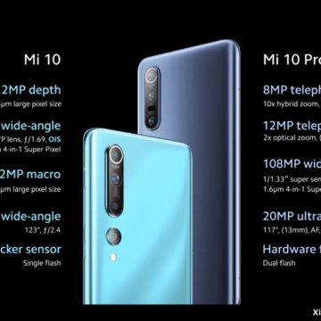 Xiaomi Mi 10, Mi 10 Pro e Mi 10 Lite ufficiali, dal 7 aprile in Italia da 349 euro