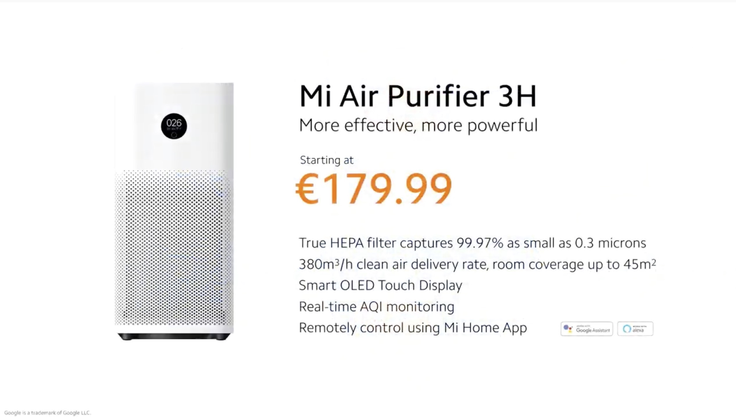 Xiaomi presenta Mi Air Purifier 3H, un purificatore smart per una casa più sana