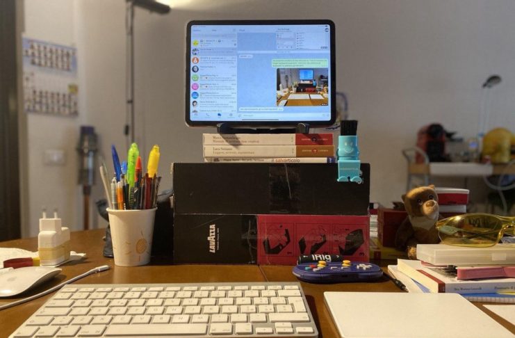 Prova dell’iPad Pro come workstation con tastiera e trackpad