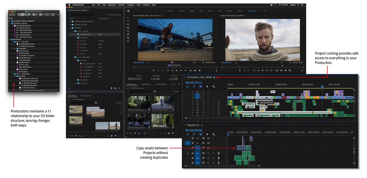 Adobe Premiere Pro Productions sono i nuovi strumenti per creare e collaborare a distanza