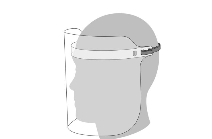 In un documento di Apple file e istruzioni per stampare da soli le visiere facciali