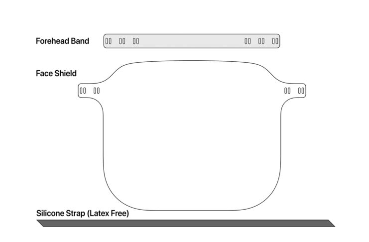 Apple, le istruzioni su come assemblare le visiere protettive che sta costruendo e inviando ai sanitari