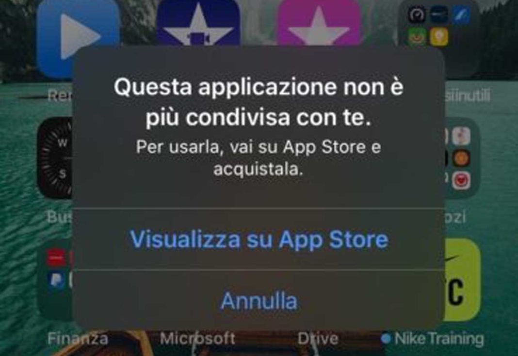 Apple corregge il bug “Questa applicazione non è più condivisa con te”