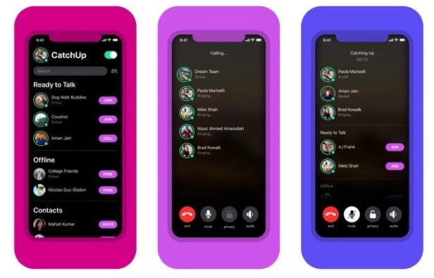Facebook lancia Catchup, l’app per le chiamate audio