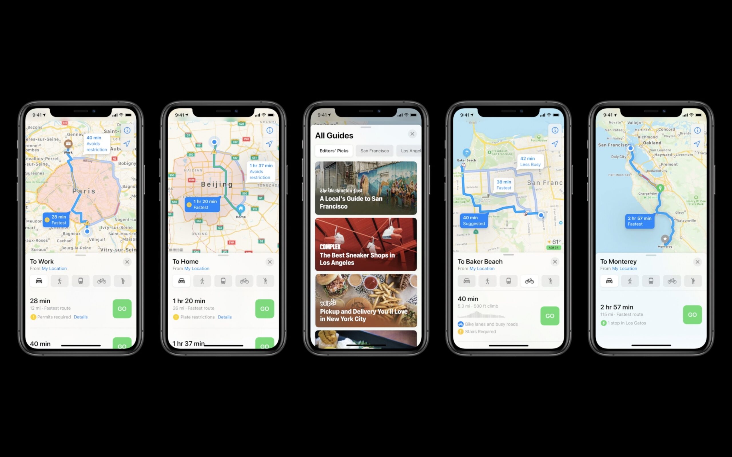 Le novità di Mappe di iOS 14: lettura delle aree a traffico limitato, guide e itinerari ciclistici