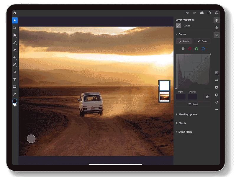 Photoshop per iPad ora permette di personalizzare la sensibilità di Apple Pencil