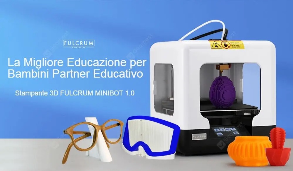 FULCRUM MINIBOT è la stampante 3D per bambini, ora in offerta a 130,90