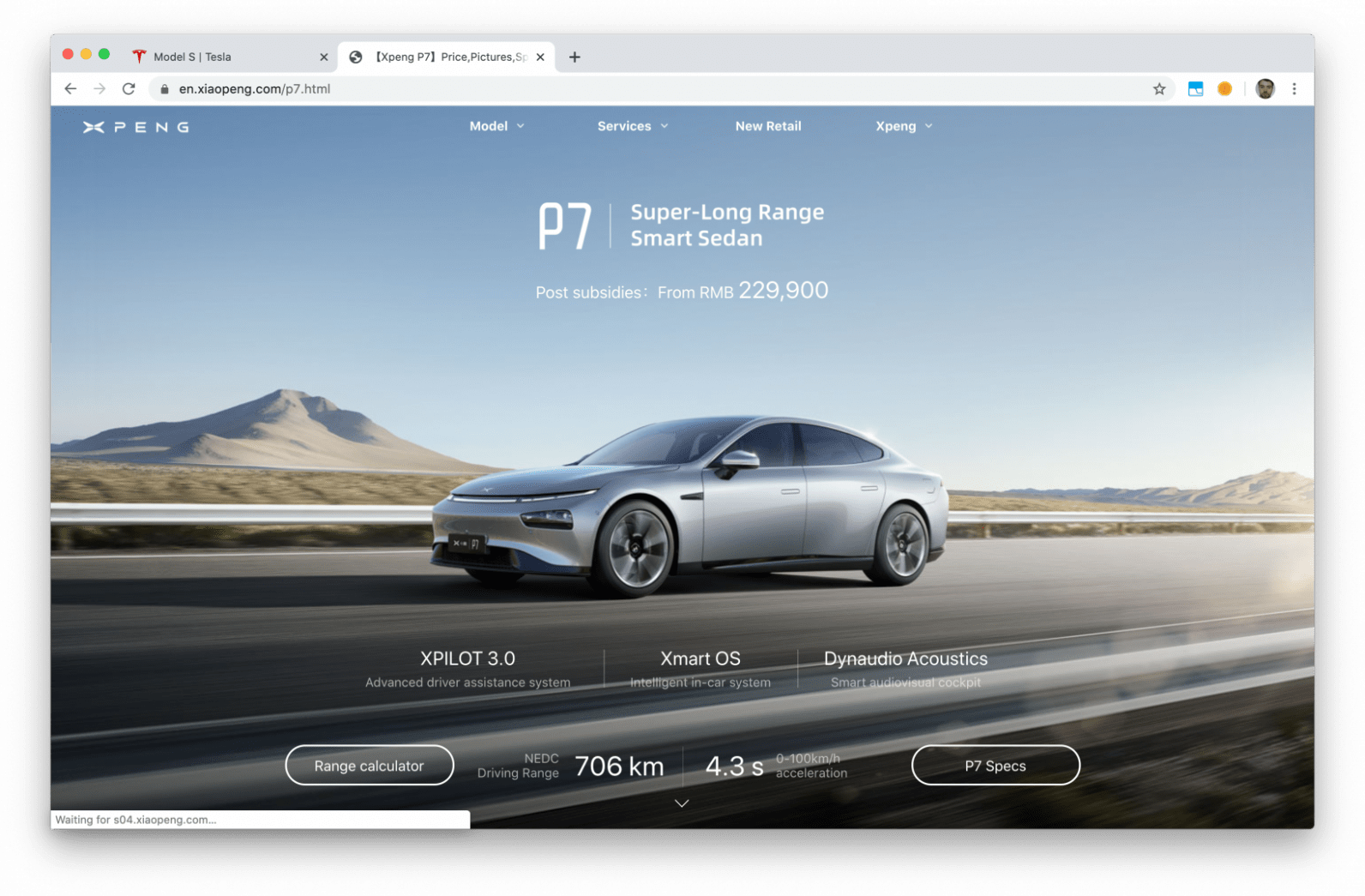 La cinese Xpeng copia non solo le auto di Tesla ma anche il suo sito web di sana pianta