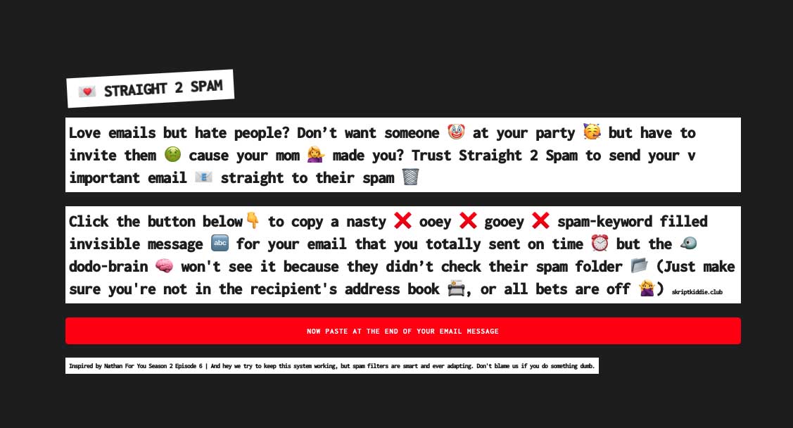 Un tool per mandare mail…. che andranno sicuramente a finire nello spam! Un tool per mandare mail…. che andranno sicuramente a finire nello spam!