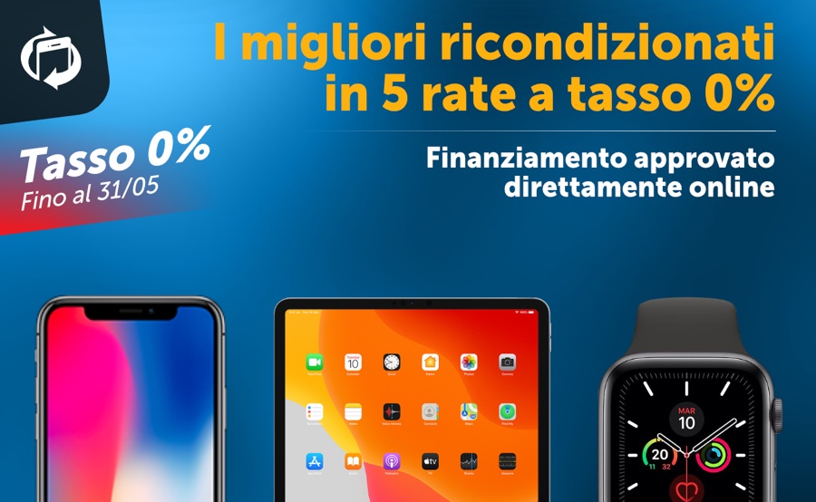 Tasso Zero: i migliori ricondizionati in 5 rate a tasso 0%. Offerta fino al 31/5 su TrenDevice