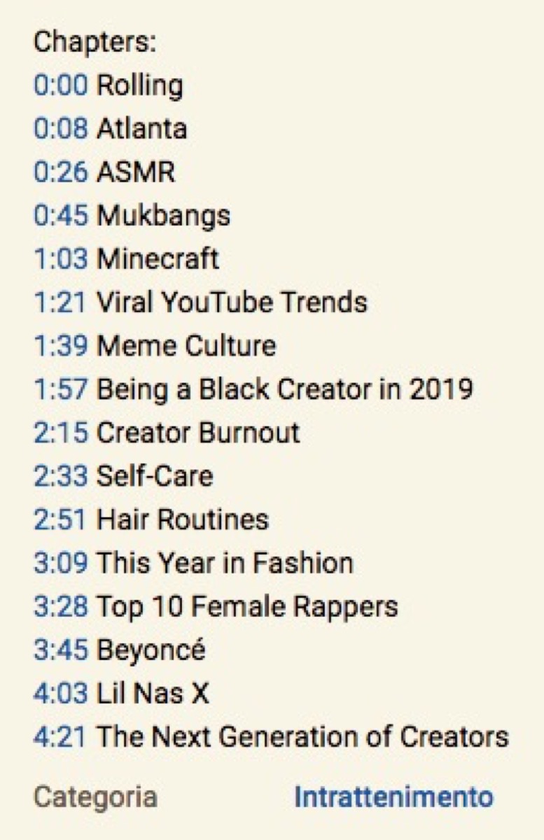 Ben svegliata, YouTube: ora i video sono suddivisi in capitoli
