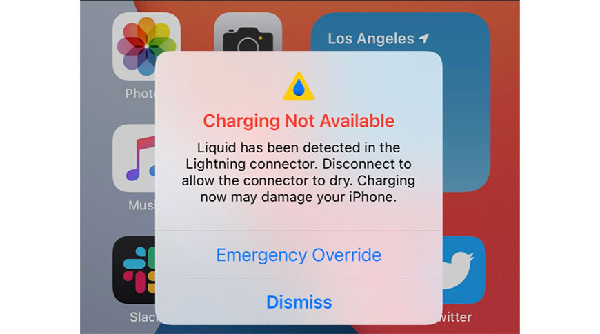 Un “sistema di emergenza” in iOS 14 individua acqua e liquidi nel telefono