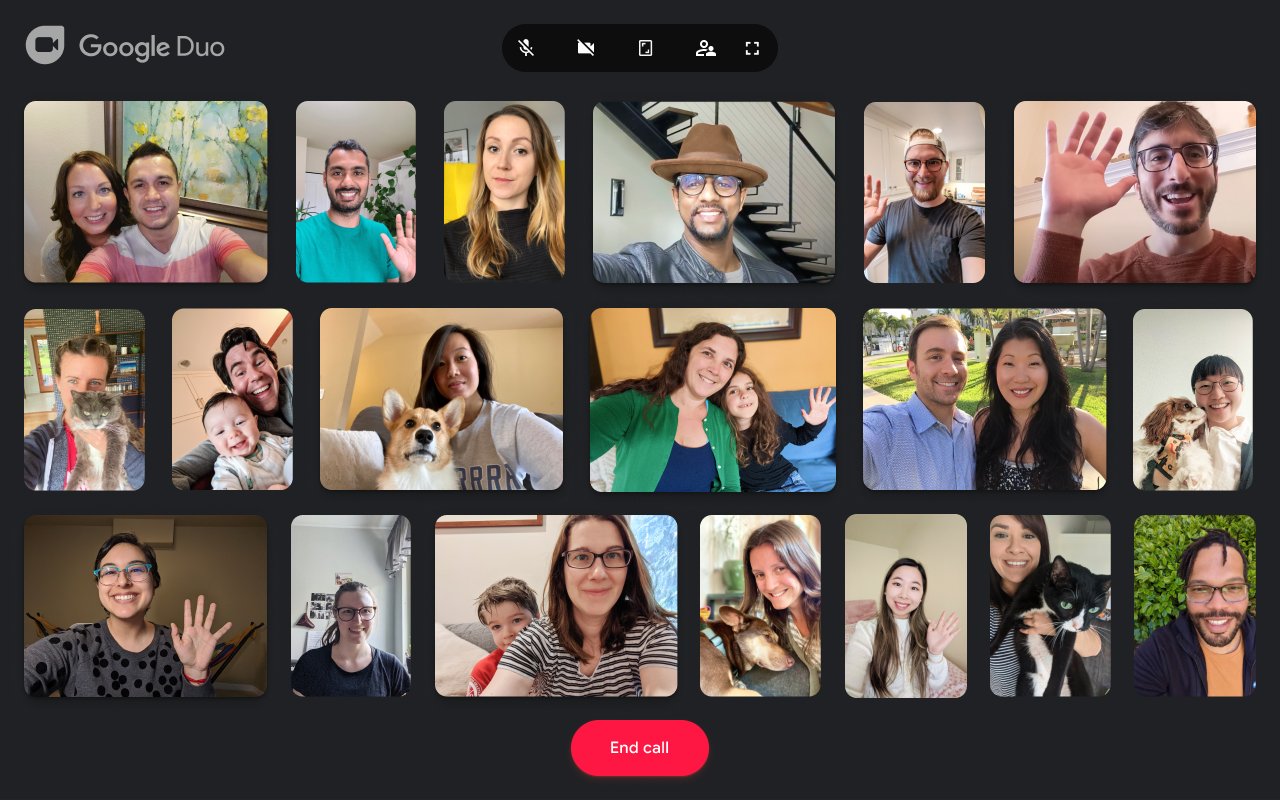 Google Duo su web supporta adesso chat video a 32 persone