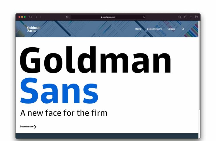 Goldman Sachs ha presentato un font ma non potete usarlo per criticare la banca di affari