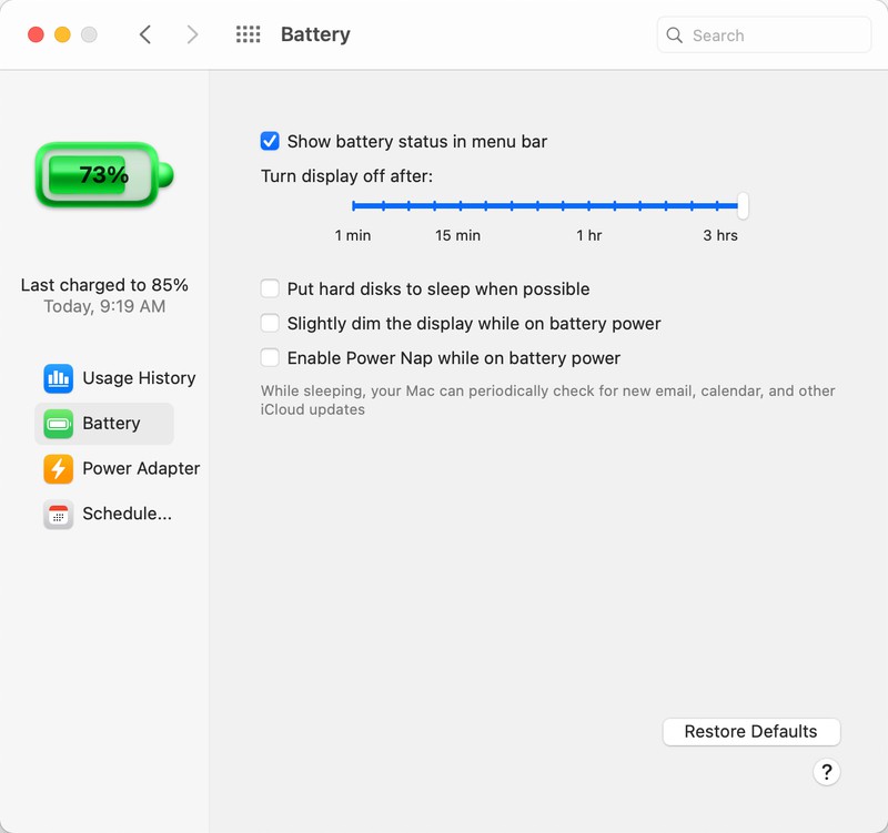 Con macOS Big Sur dettagli sull’utilizzo della batteria come su iPhone