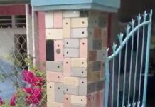 Il muro di cinta costruito con vecchi iPhone è una perla Il muro di cinta costruito con vecchi iPhone è una perla