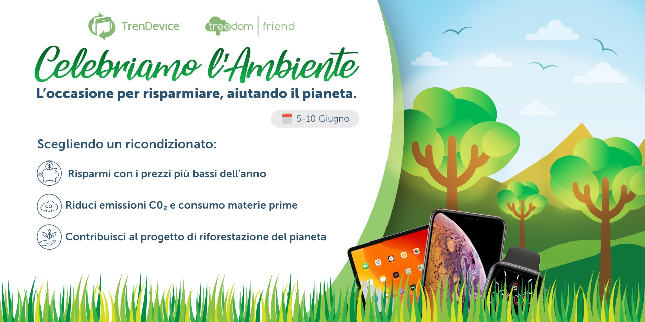 TrenDevice celebra l’ambiente: risparmiate con i prezzi più bassi dell’anno aiutando il pianeta TrenDevice celebra l’ambiente: risparmiate con i prezzi più bassi dell’anno aiutando il pianeta