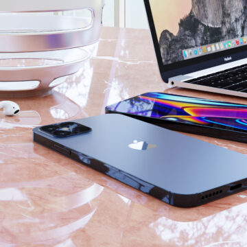 Come sarebbe iPhone 12 in blu navy e stile iPhone 4