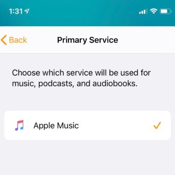Nella beta 2 del software HomePod si possono scegliere i servizi di default per Musica, Podcast e audiolibri