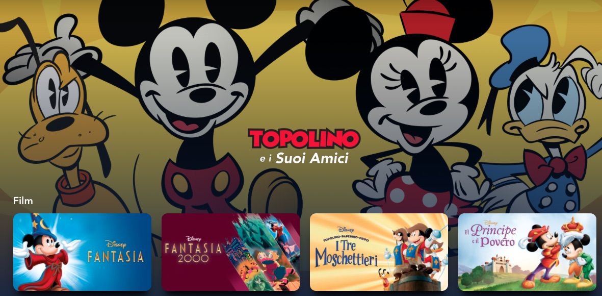 Disney+, la programmazione di film, serie tv e documentari per bambini