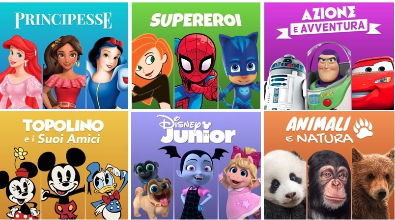 Disney+, la programmazione di film, serie tv e documentari per bambini