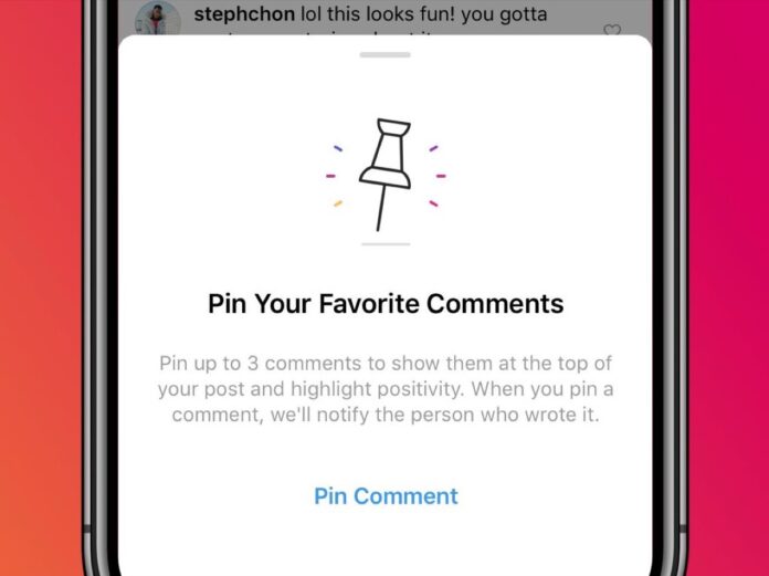 Instagram, arriva la funzione Pin per i commenti