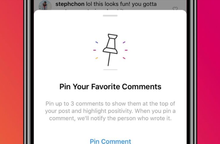 Instagram, arriva la funzione Pin per i commenti
