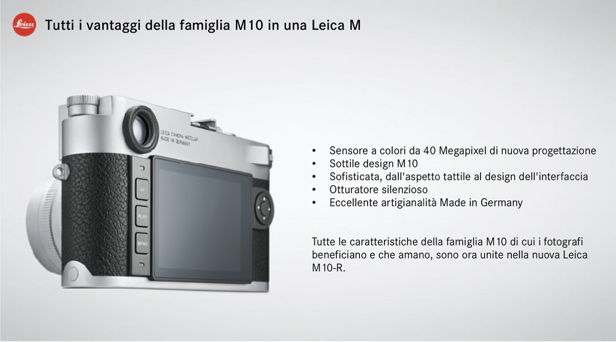 Ecco la Leica M 10-R da 40 megapixel