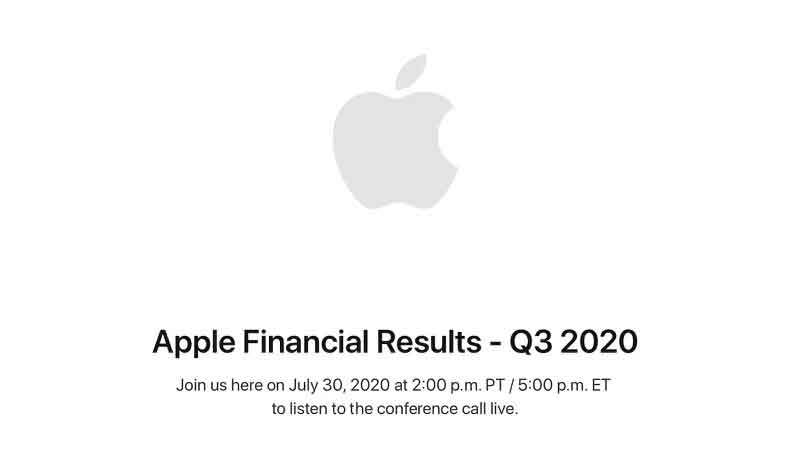 Apple, il 30 luglio i risultati del terzo trimestre fiscale 2020