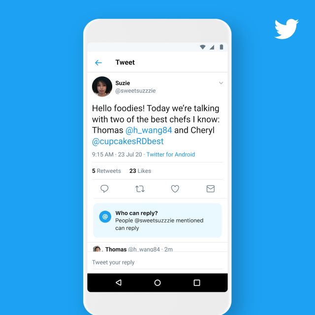 Twitter rilascia la sua funzione per limitare le risposte ai tweet