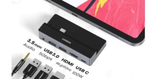 Hub per iPad, due porte USB-C, jack e HDMI 4K in sconto a 29,99 euro