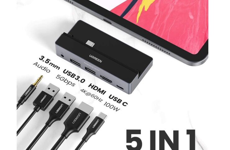 Hub per iPad, due porte USB-C, jack e HDMI 4K in sconto a 29,99 euro