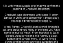 L’ultimo tweet di Chadwick Boseman è il più apprezzato di sempre