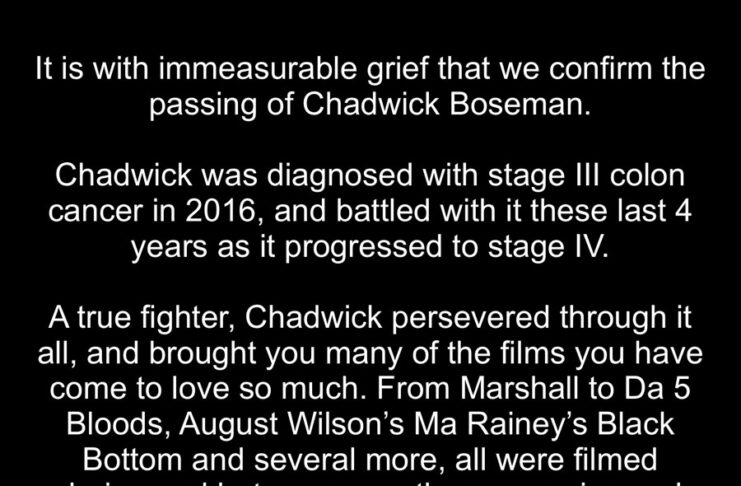L’ultimo tweet di Chadwick Boseman è il più apprezzato di sempre