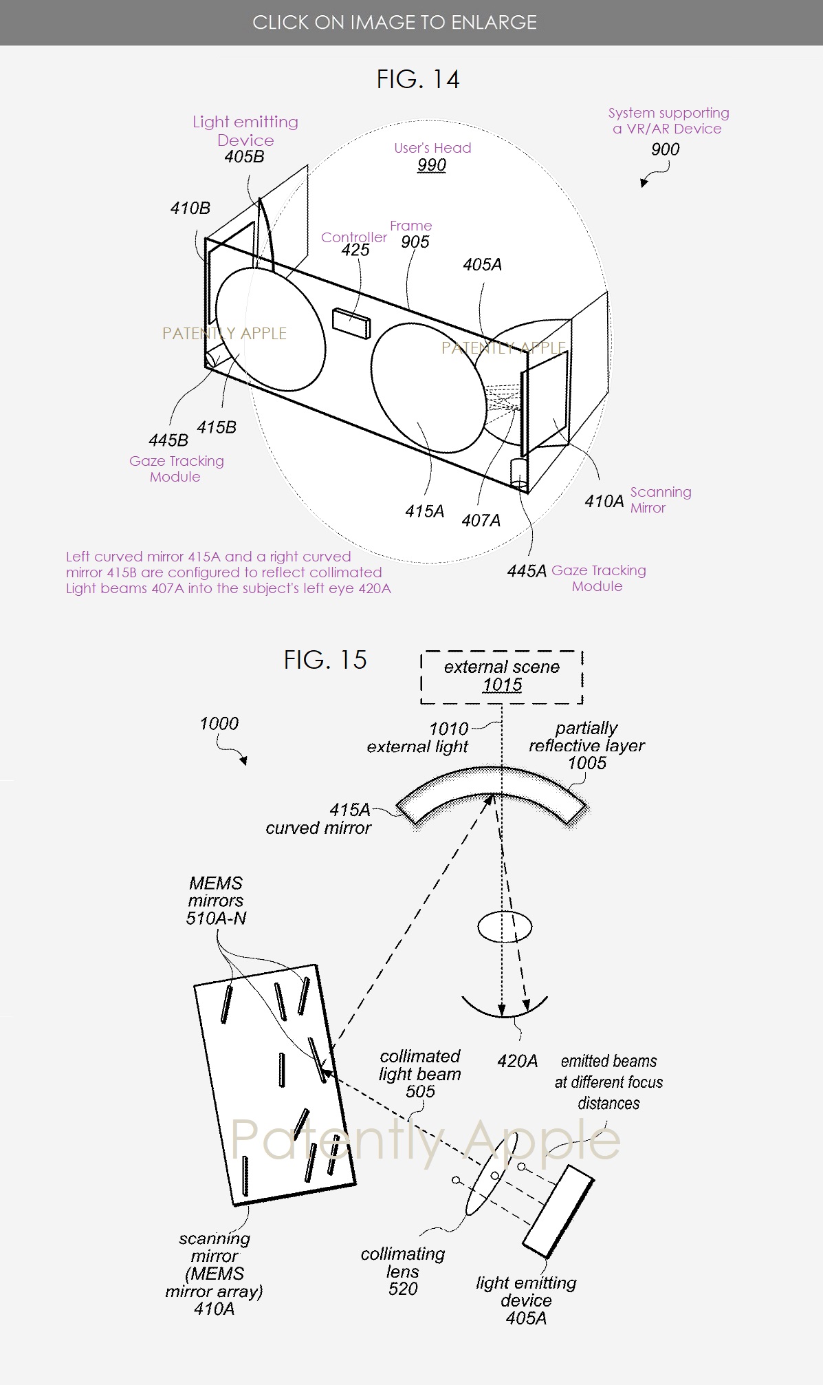 Apple ha brevettato un visore AR/VR che invia immagini direttamente nelle pupille dell’utente