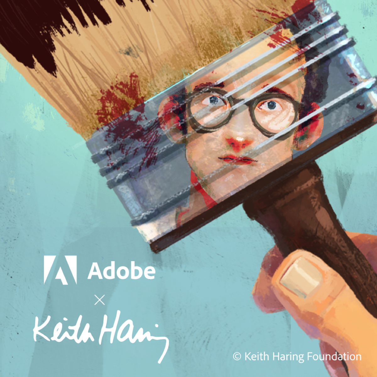 Adobe ricrea in digitale pennelli e strumenti di Keith Haring
