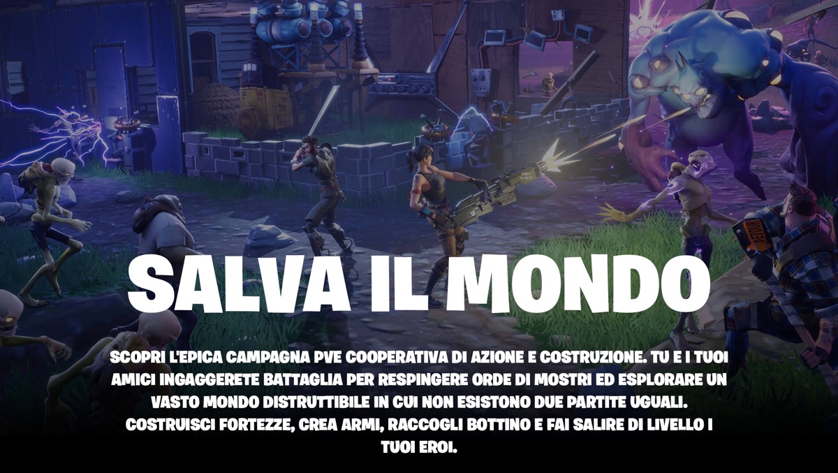 Fortnite Salva il Mondo scompare dai Mac il 23 settembre