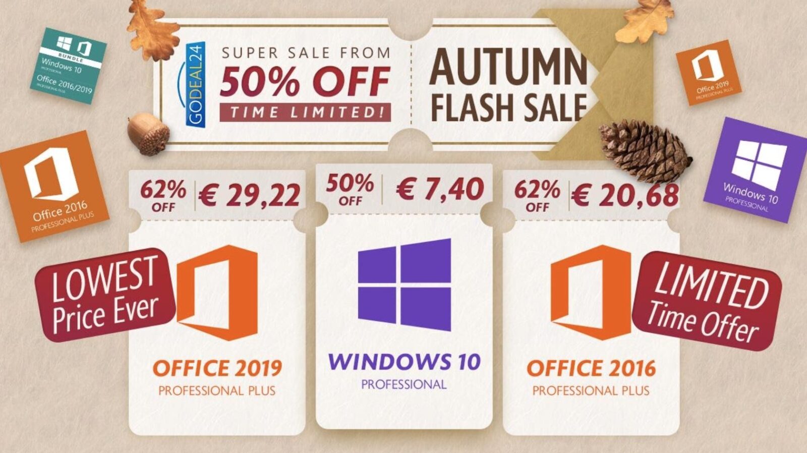 Windows 10 a soli 7 €, Office a soli 20 €: ecco tutte le Microsoft su GoDeal24.com