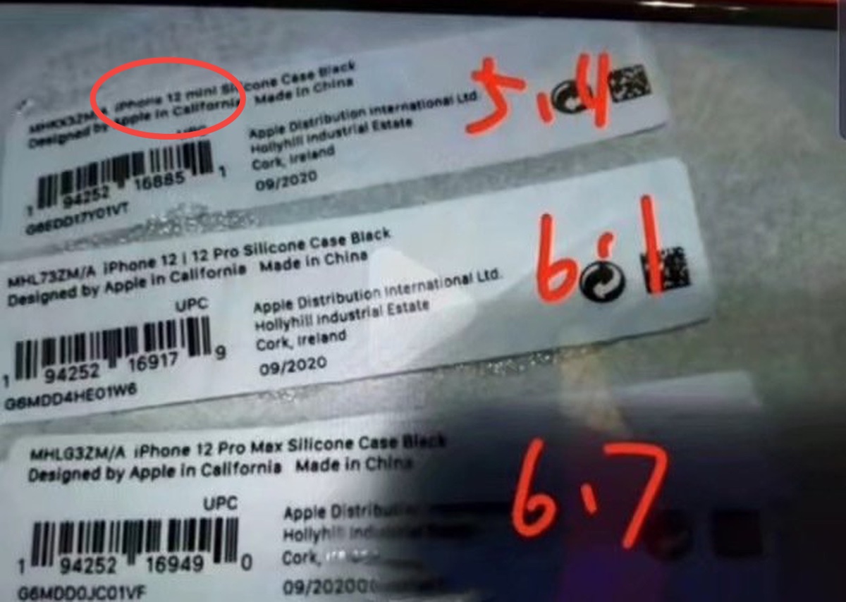 iPhone 12 mini confermato dagli adesivi delle custodie Apple