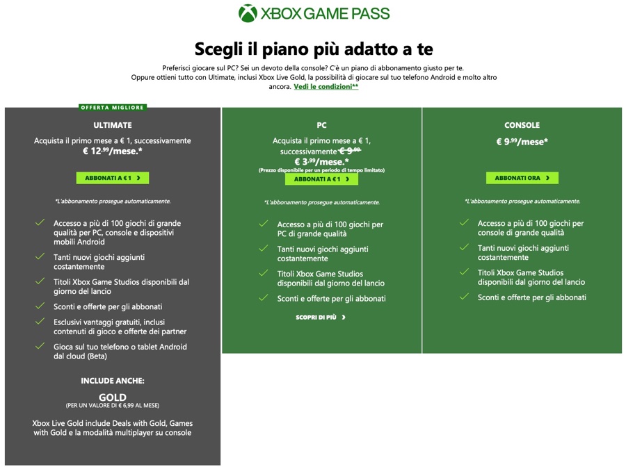 Microsoft xCloud arriva in Italia con oltre 150 giochi