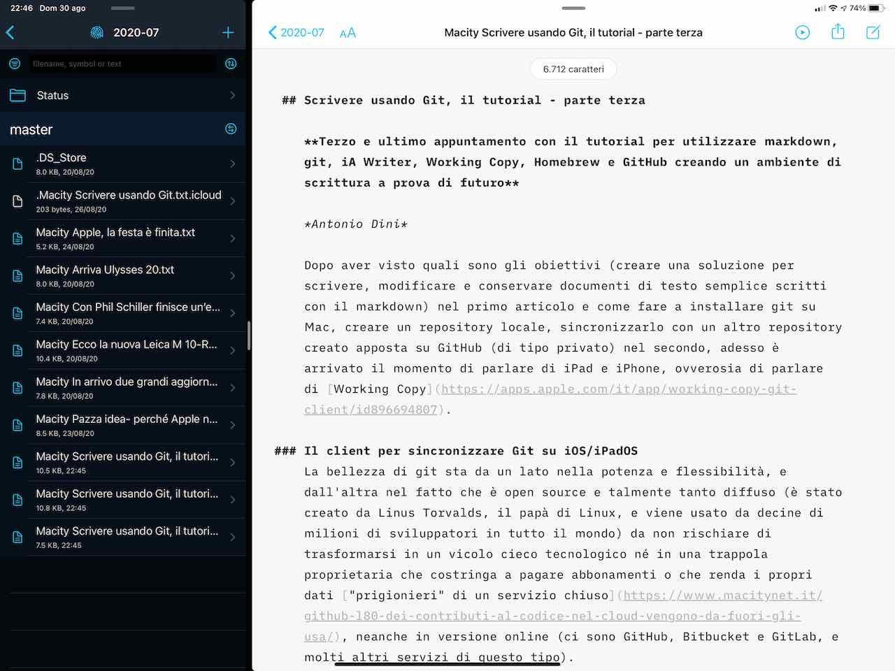 Scrivere usando Git, il tutorial – parte terza