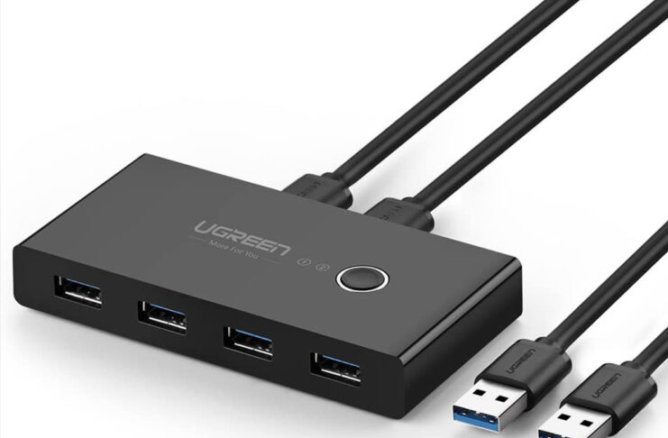 Recensione UGREEN 4 Porte USB 3.0 KVM Switch, come controllare due computer in modo trasparente