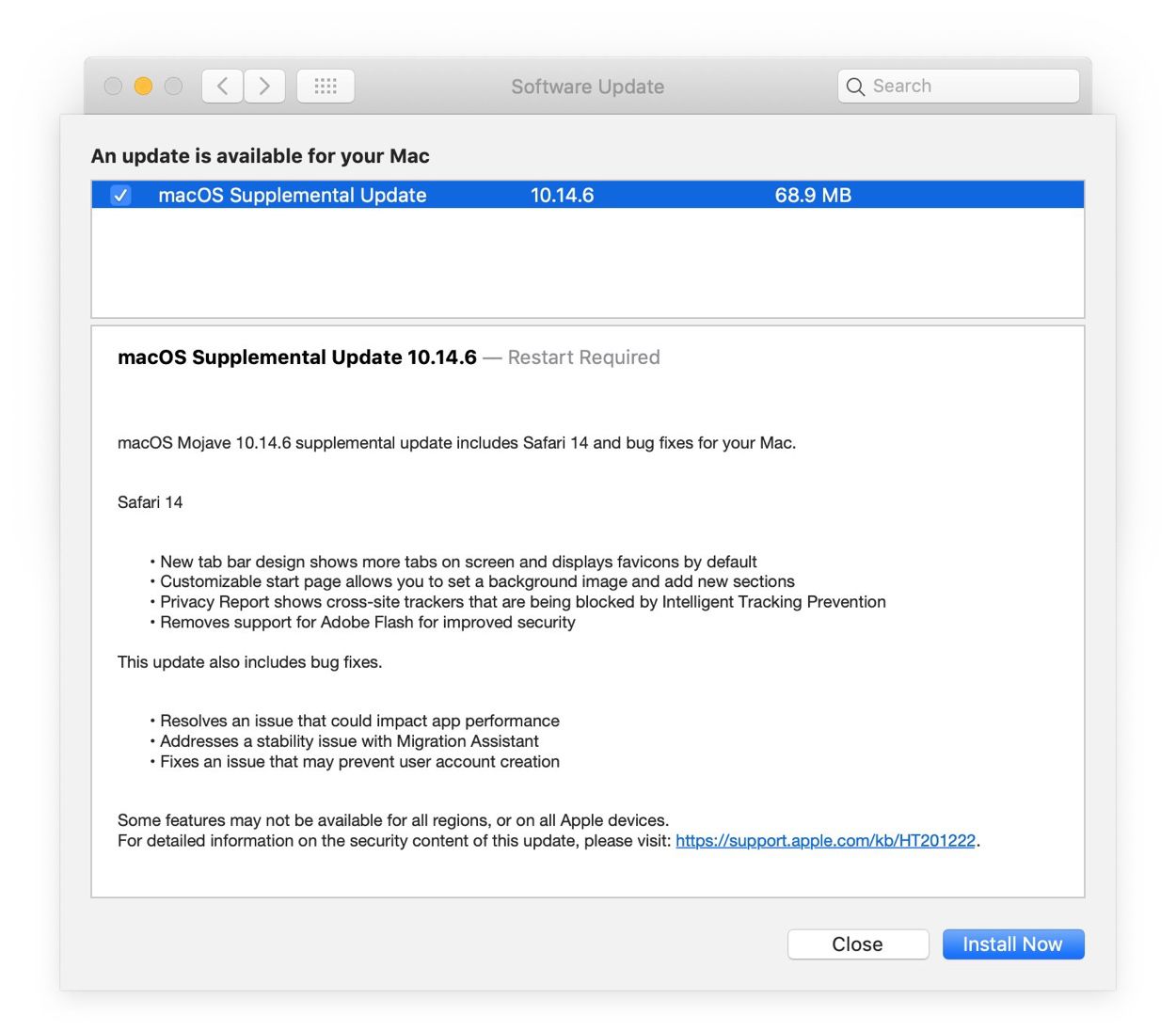 macOS 10.14.6, disponibile il Supplemental Update per risolvere i problemi del precedente aggiornamento