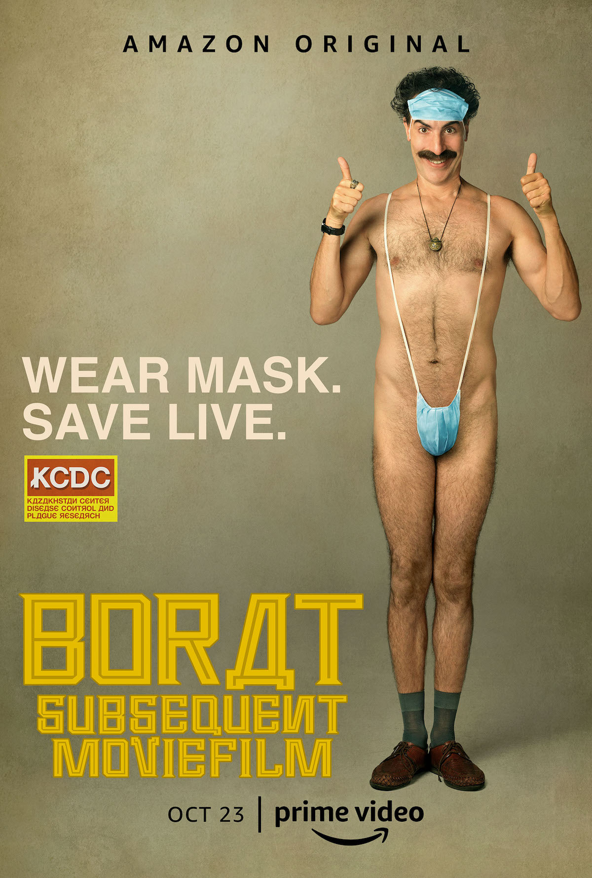 Borat torna indossando la mascherina, dal 23 ottobre su Prime Video