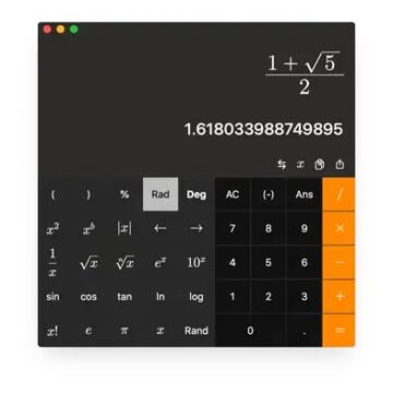 Euclid Calculator, calcolatrice scientifica per Mac e iPhone