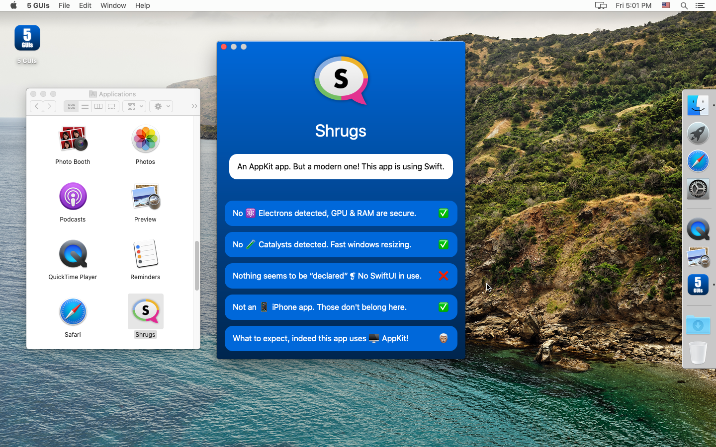 5 GUIs vi dice come è stata creata un’app per Mac